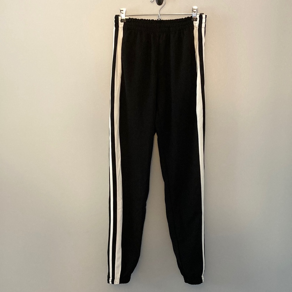Jogger Pants, size Small, Black/White